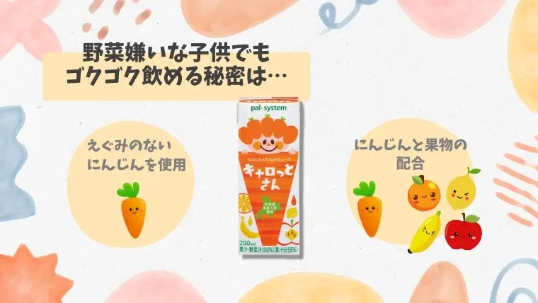 キャロットさん】子供も大人もゴクゴク！パルシステムにんじんジュース