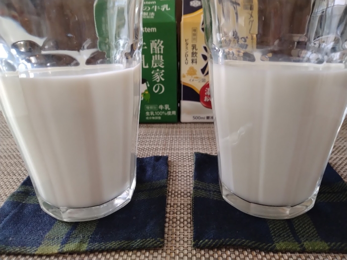 パルシステム商品と一般商品
牛乳比較