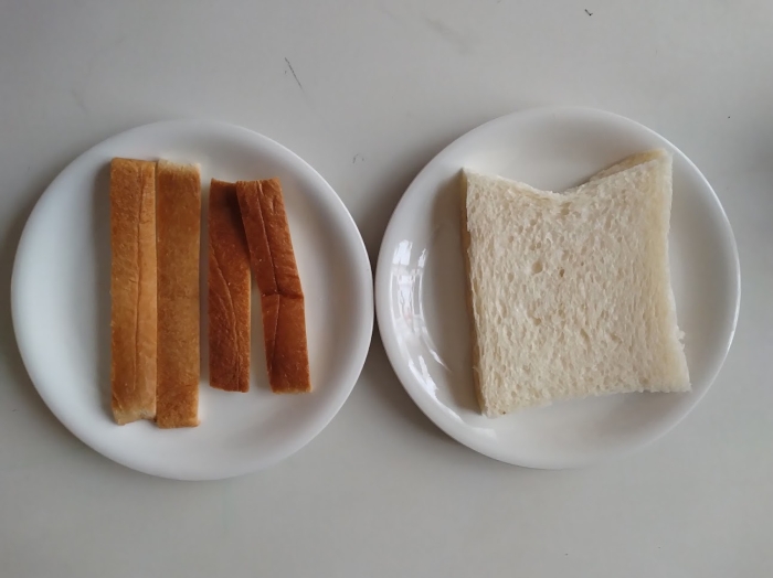 パンの耳と食パン