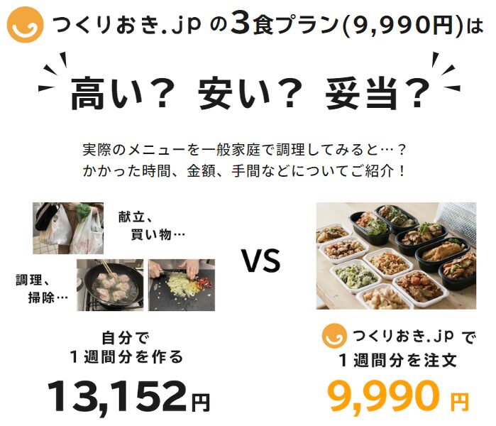 つくりおき.jp高い？