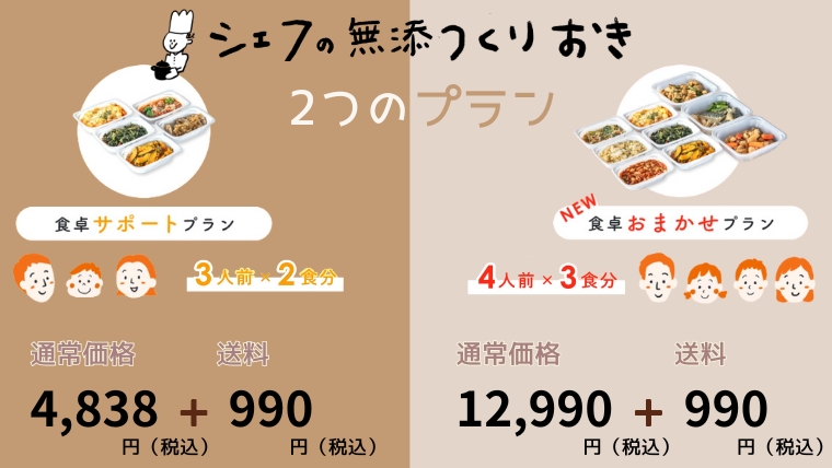 2つのプラン通常価格