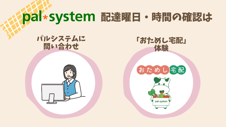 配達時間・曜日の確認